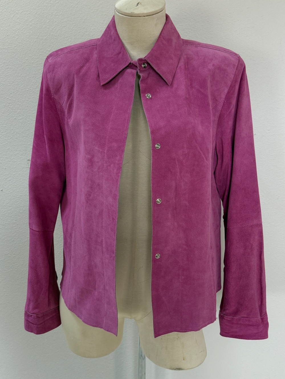Vintage Genuine Suede Fuchsia Jacket Top